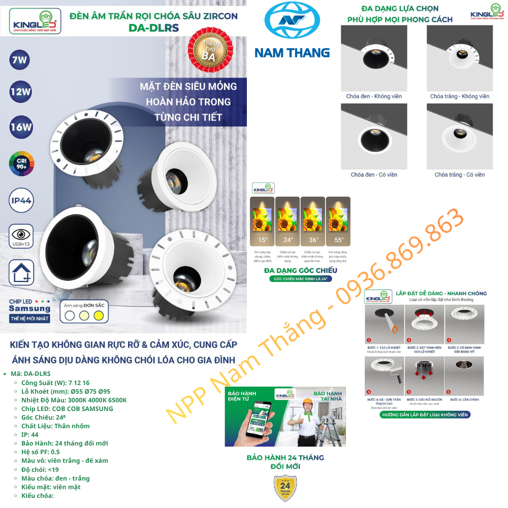Spotlight Zircon có viền -Kingled