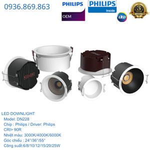 Downlight chiếu sâu DN228/d75 Philips OEM